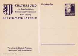 DDR,  PP 1/4a  MNH **,  Kulturbund Leipzig - Cartoline Private - Nuovi