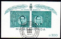 ROMANIA 1941 Spanish Civil War Victims Block Used.  Michel Block 15 - Blocks & Sheetlets