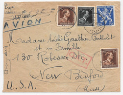 OAT - BELGIUM Izel Airmail No Censor Cover 1945 To US - Onward Air Transmission Via LONDON - Airplanes