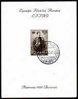 ROMANIA 1932 EFIRO Stamp Exhibition  Block Used  Michel Block 1 - Blocks & Kleinbögen