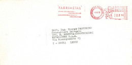 Belgium Belgique 1979 Commercial Cover To Italy With Meter Cancel EMA Franking FABRIMETAL 8 Fr. - Other & Unclassified