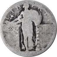 Monnaie, États-Unis, Quarter, B+, Argent, KM:145 - 1916-1930: Standing Liberty (Libertà In Piedi)