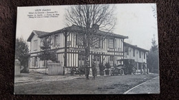 CPA LEON LANDES HOTEL DU CENTRE LATASTE PHOTO GY MARCHAND TACOT AUTO VOITURE 1918 - Otros Municipios