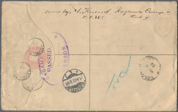 Ceylon - Ganzsachen: 1893 Postal Stationery Registered Envelope 10c. Pink, Format H (202 X 127 Mm), - Sri Lanka (Ceylon) (1948-...)