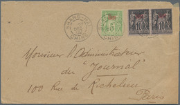 China - Fremde Postanstalten / Foreign Offices: France, 1894/1900, Ovpt. "Chine" On Type Sage, Two C - Sonstige & Ohne Zuordnung