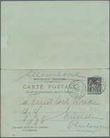 China - Fremde Postanstalten / Foreign Offices: France, 1901, UPU Reply Card 10 C. Canc. "CHEFOU 4 D - Sonstige & Ohne Zuordnung