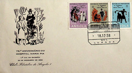 1958 Angola FDC 75º Aniversário Do Hospital Maria Pia - Angola