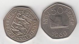 Guernsey 50p Coin Decimal 1969 (Large Format) - Guernesey
