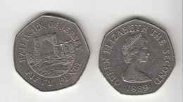 Jersey 50p Coin Decimal 1989 (Large Format) Circulated - Jersey