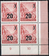 DDR 1954 "Frühjahrsplan III" Mi.Nr.439a Postfrisch Im Viererblock Eckrand Unten Rechts (DC169) - Non Classés
