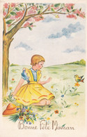 Fête : Fêtes Des Mères : Bonne Fête Maman : Fille écoutant Un Oiseau : ( Photochrom N° 387 ) - Fête Des Mères