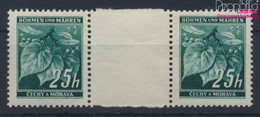 Böhmen Und Mähren 23ZW Zwischenstegpaar Postfrisch 1939 Freimarken (9482396 - Ungebraucht