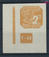 Böhmen Und Mähren 117 Mit Plattennummer Postfrisch 1943 Zeitungsmarken (9474930 - Unused Stamps