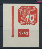 Böhmen Und Mähren 121 Mit Plattennummer Postfrisch 1943 Zeitungsmarken (9474926 - Unused Stamps