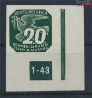 Böhmen Und Mähren 123 Mit Plattennummer Postfrisch 1943 Zeitungsmarken (9474924 - Ungebraucht