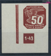 Böhmen Und Mähren 124 Mit Plattennummer Postfrisch 1943 Zeitungsmarken (9474923 - Ungebraucht