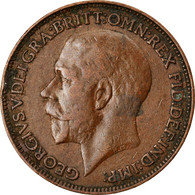 Monnaie, Grande-Bretagne, George V, Farthing, 1924, TB+, Bronze, KM:808.2 - B. 1 Farthing