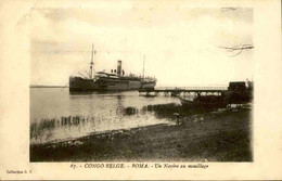 CONGO BELGE - Carte Postale - Boma - Un Navire Au Mouillage - L 74871 - Congo Belga - Otros