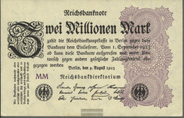 German Empire RosbgNr: 103e, Watermark Shaft Uncirculated 1923 2 Million Mark - 2 Millionen Mark