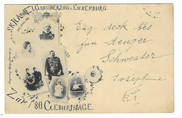 S.K.H.  ADOLF GROSSHERZOG Von LUXEMBURG  - ZUM 80. GEBURTSTAG -- (  Cachet 1898 - 2 SCANS ) - Famiglia Reale