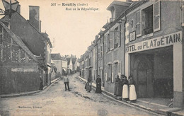 Reuilly     36      Rue De La République.   Hôtel Du Plat D'Etain             (voir Scan) - Sonstige & Ohne Zuordnung