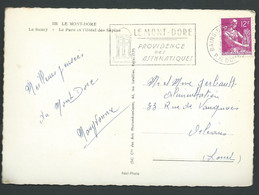 Moissoneuse  12 Franc Affranchi. Une Carte Oblit. Bains -du-mont-dore  07/1958 - Maca2014 - 1957-1959 Moissonneuse