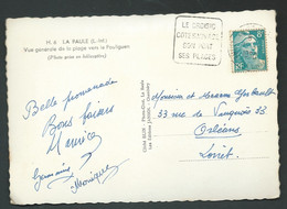 Carte De La Baule Affranchie Par 8 Francs Gandon Oblitéré En 1950  - Maca2021 - 1945-54 Maríanne De Gandon