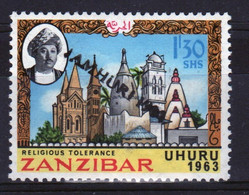 Zanzibar 1964  Single 1.30c Stamp Issued To Celebrate Independence With Overprint. - Zanzibar (1963-1968)