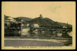 TORINO - Monte Dei Cappuccini E Ponte Della Gran Madre Di Dio. ( Ed. G.M.T. Nº 04481)  Carte Postale - Ponts