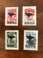 Tuva. CCCP. Republic Of Tuva. 4 Stamps Overprint On Soviet Stamps. Birds. Fauna. MNH** - Tuva
