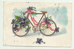 BICICLETTA ILLUSTRAZIONE A RILIEVO VIAGGIATA   FP - 1900-1949