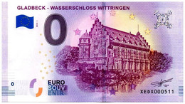 Billet Touristique - 0 Euro - Allemagne - Gladbeck - Wasserscloss Wittringen - (2018-1) - Essais Privés / Non-officiels