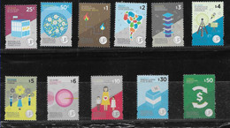 ARGENTINE,ARGENTINA 2014 SERIE COURANTE/PERMANENT/DEFINITIVE UP (POSTAL UNIT)SET 11 VALUES WINNING DECADE MNH,NEUF,POSTF - Unused Stamps