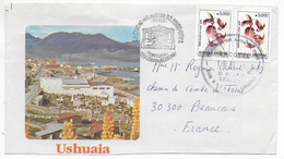 ARGENTINA - PATAGONIA / POLAIRE - ENVELOPPE ILLUSTREE RECTO-VERSO De USHUAIA => FRANCE - Andere & Zonder Classificatie