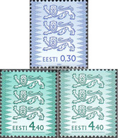 Estonia 357II C,376II A,376II B Unmounted Mint / Never Hinged 2001/02 Wappenlöwen - Estonia