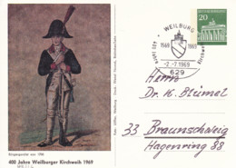 BRD, PP 043 C2/006a, 400 Jahre Weilburger Kirchweih 1969 - Cartes Postales Privées - Oblitérées