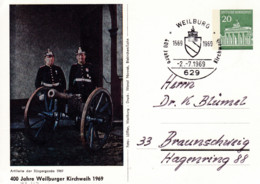 BRD, PP 043 C2/006b, 400 Jahre Weilburger Kirchweih 1969 - Privatpostkarten - Gebraucht