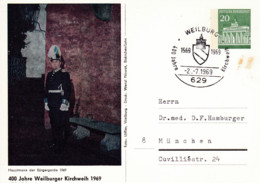 BRD, PP 043 C2/006c, 400 Jahre Weilburger Kirchweih 1969 - Postales Privados - Usados