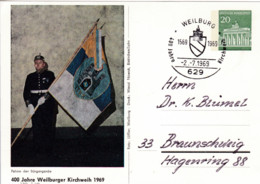 BRD, PP 043 C2/006d, 400 Jahre Weilburger Kirchweih 1969 - Cartes Postales Privées - Oblitérées