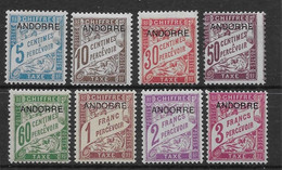 Andorre - Taxe N°1/8 - Neuf * Avec Charnière - TB - Nuovi