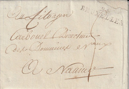 Département Conquis Marque Postale Avec Correspondance  94 / BRUXELLES An 5 - 1792-1815: Conquered Departments