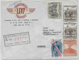 COLOMBIA - 1959 - ENVELOPPE PUB ILLUSTREE RECOMMANDEE Par AVION De BOGOTA => BERLIN - Colombia