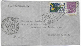 BRAZIL - 1935 - CONDOR ZEPPPELIN  LUFTHANSA - ENVELOPPE De BAHIA => FRANKFURT (GERMANY) - Aéreo