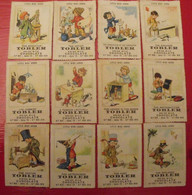 12 Images Bon-point Chocolat Tobler. Lot 195. Album , Série Métiers D'enfants, Chocolate. Vers 1930. - Otros