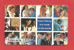 TELECARTE 120  U TIRAGE 4000 000 EX. France Télécom Et Le Monde Est Plus Proche ---- X 2 Scan - Telecom Operators