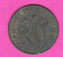 Chambre De Commerce D'ALGER Monnaie De Nécessité 10 Centimes 1917 - Algeria