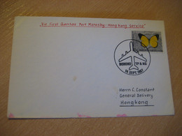 HONG KONG Port Moresby Boroko 1967 QANTAS Airline First Flight Cancel Cover CHINA PAPUA & NEW GUINEA GB Colonies - Covers & Documents