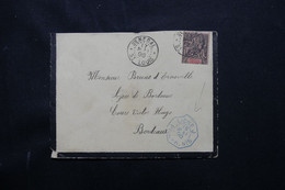 SÉNÉGAL - Enveloppe De St Louis Pour Bordeaux En 1896, Oblitération Ligne Maritime En Bleu De La Ligne J - L 74944 - Covers & Documents