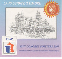 FRANCE FEUILLET SOUVENIR FFAP N° 1 POITIERS 2007.Gommé. - FFAP