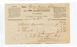 SINT NIKLAAS 1857 Faktuur Van L. Edom Boekdrukker Aan Pastoor Vermeer Rupelmonde - 1800 – 1899